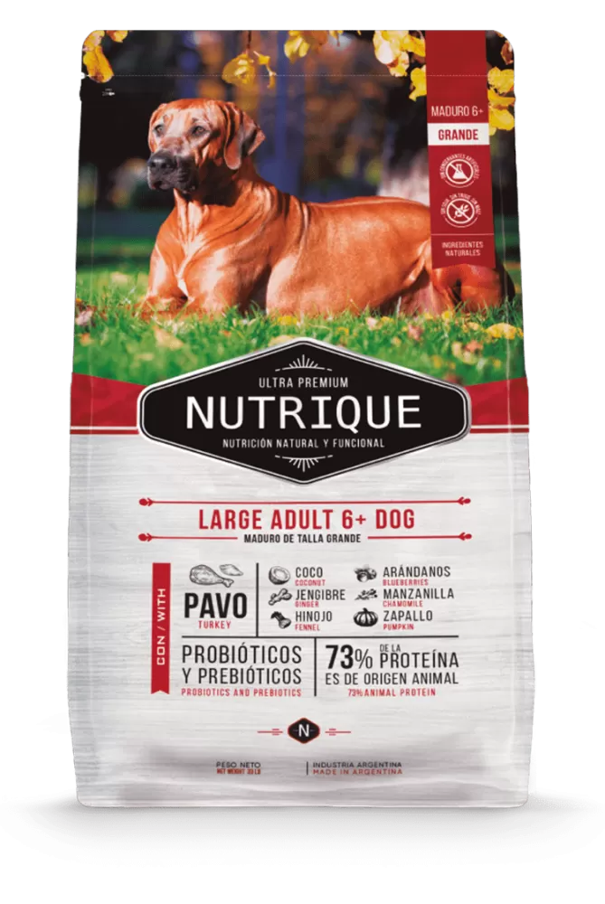 Виталкан Nutrique Dog Large Adult 6+, для пожилых собак крупных пород, индейка-свинина-яйцо