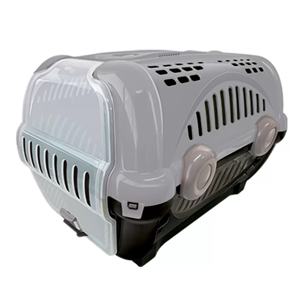 Переноска д/животных весом до 12-ти кг CAIXA LUXO, цвет черный с розовым 01542