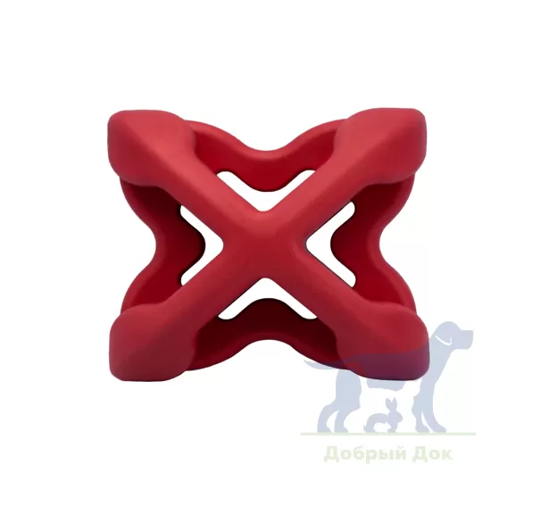Игрушка интерактивная для собак из   натурального каучука Chewtastic Geometrics Geo-AstroRolly, красный 