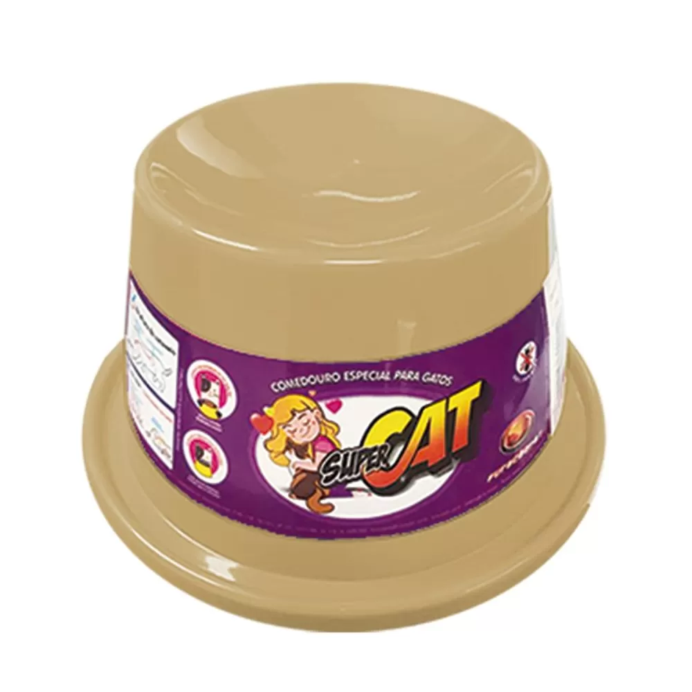 Миска Furacao для кошек высокая, 10см, 200мл, цвет бежевый 01571