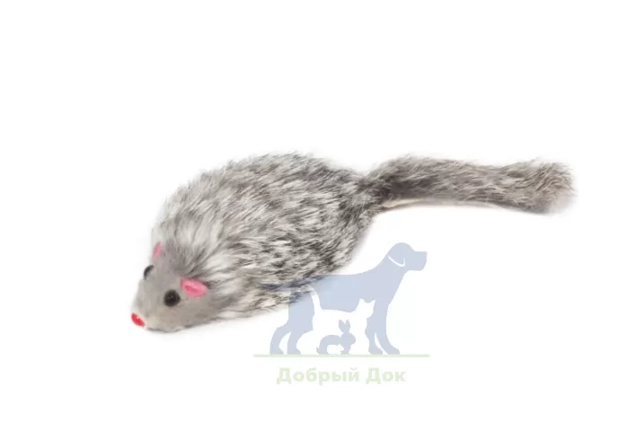 Игрушка для кошек "Мышь меховая", натуральная,  5 см 