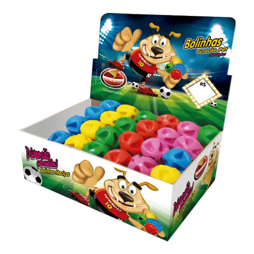 Мячик каучуковый для собак мелких пород, цвет в асс-те 0505