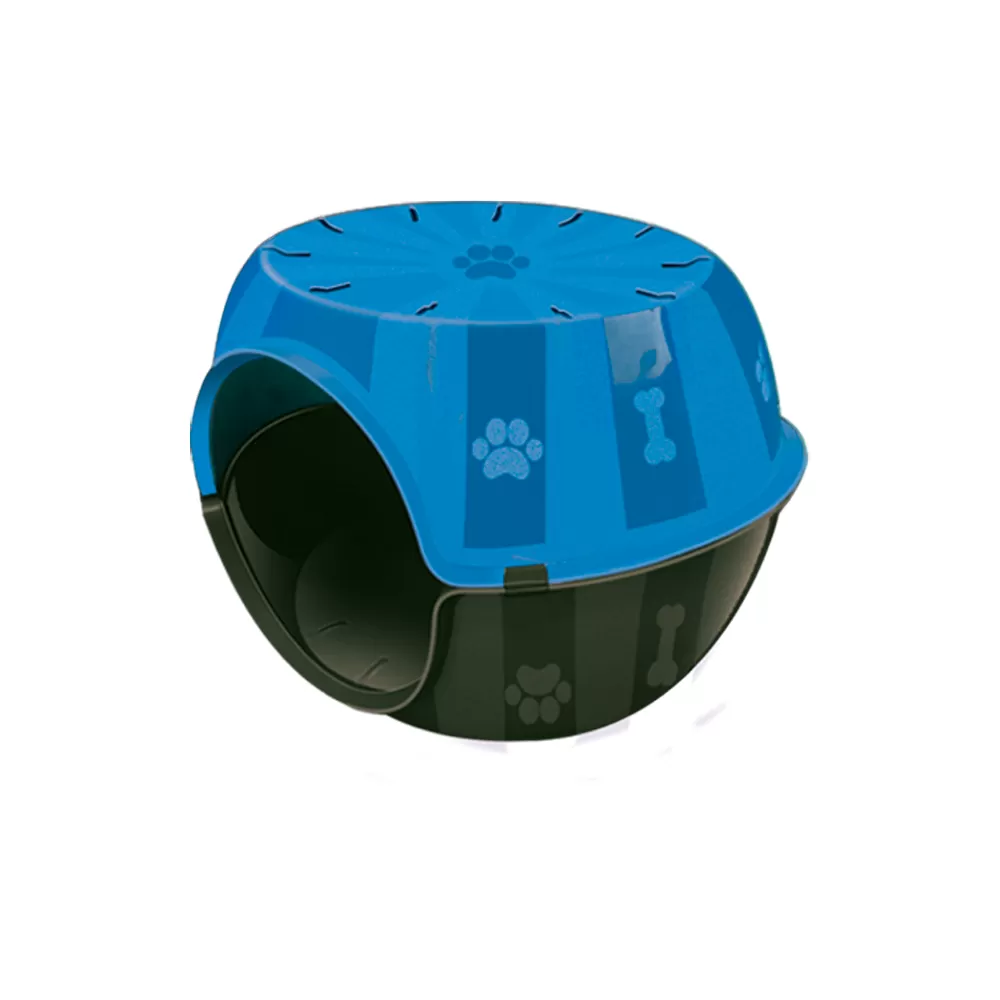 Домик пластиковый для животных до 6-ти кг, цвет синий 01078