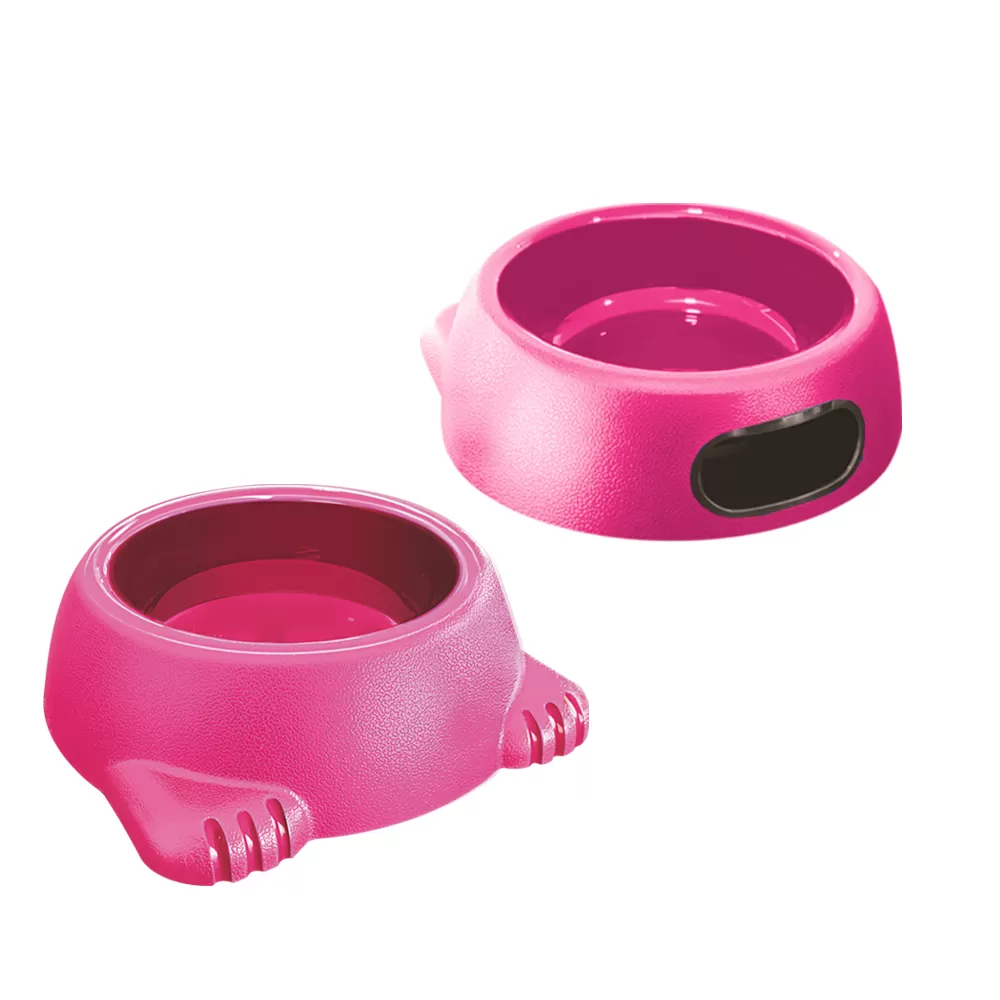 Миска Furacao для кошек пластиковая с антискользящим покрытием, 500мл, цвет розовый 01208
