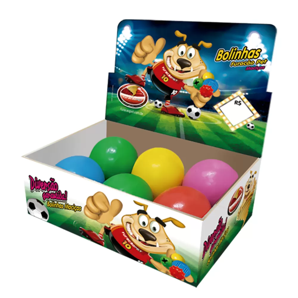 Игрушка Furacao для собак средних и крупных пород Мяч резиновый большой, цвет в асс-те 80мм 0503