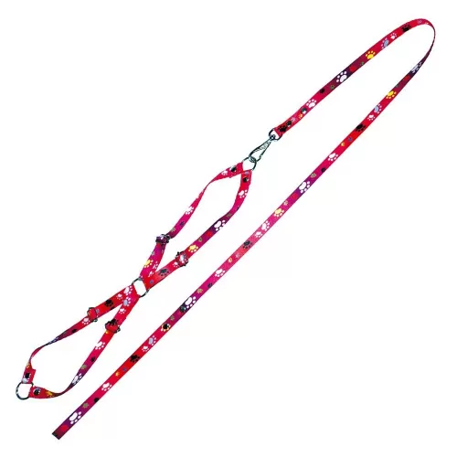 Комплект Furacao шлейка+поводок для собак, цвет красный 0792