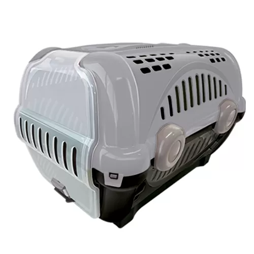 Переноска д/животных весом до 12-ти кг CAIXA LUXO, цвет черный с розовым 01542