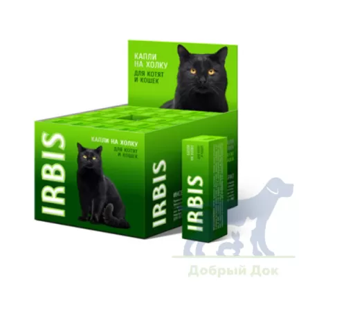 Капли Ирбис от блох и клещей для кошек и котят, 1мл