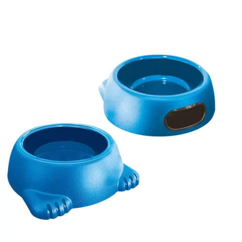 Миска Furacao для кошек пластиковая с антискользящим покрытием 260мл, цвет синий 01202