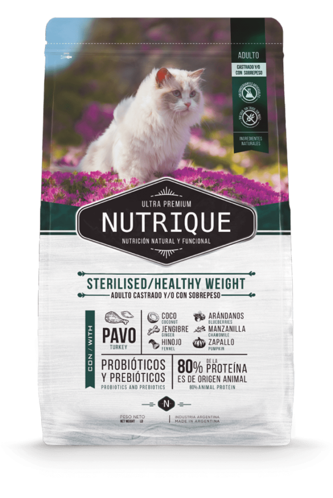 Виталкан Nutrique Young Adult Cat Sterilised/Healthy Weight для взрослых кошек, склонных к набору веса, индейка-свинина
