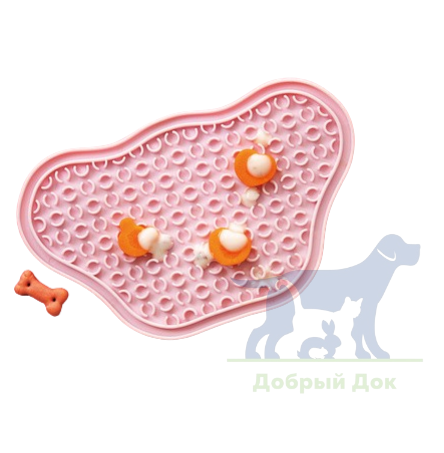 Коврик лизательный "Лапа", розовый