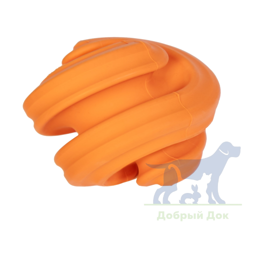 Игрушка интерактивная для собак из  натурального каучука Chewtastic Geometrics   Geo-Hex, оранжевый