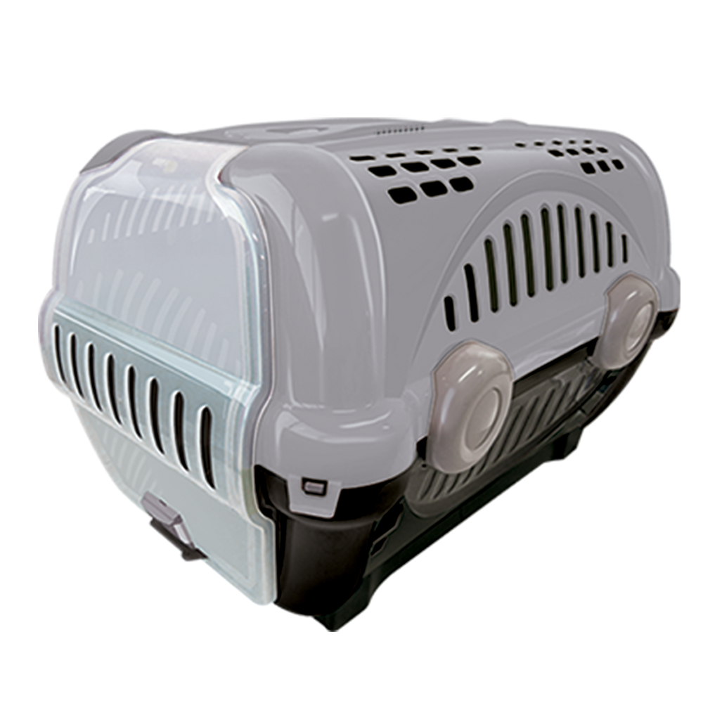 Переноска д/животных весом до 12-ти кг CAIXA LUXO, цвет черный с розовым 01542