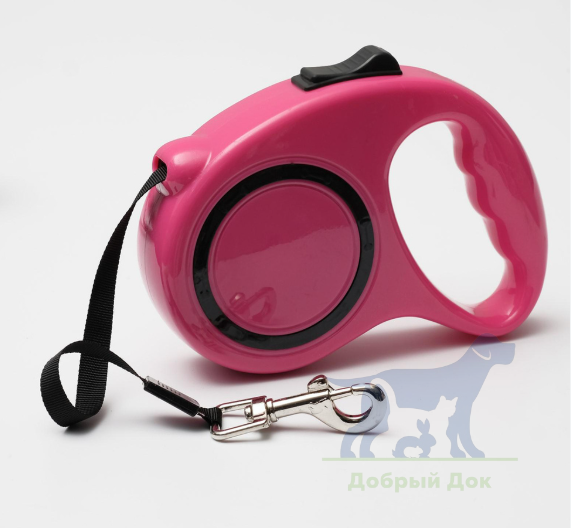 Автоматическая рулетка-поводок "Classic"для кошек и мелких собак до 5 кг лента 3м