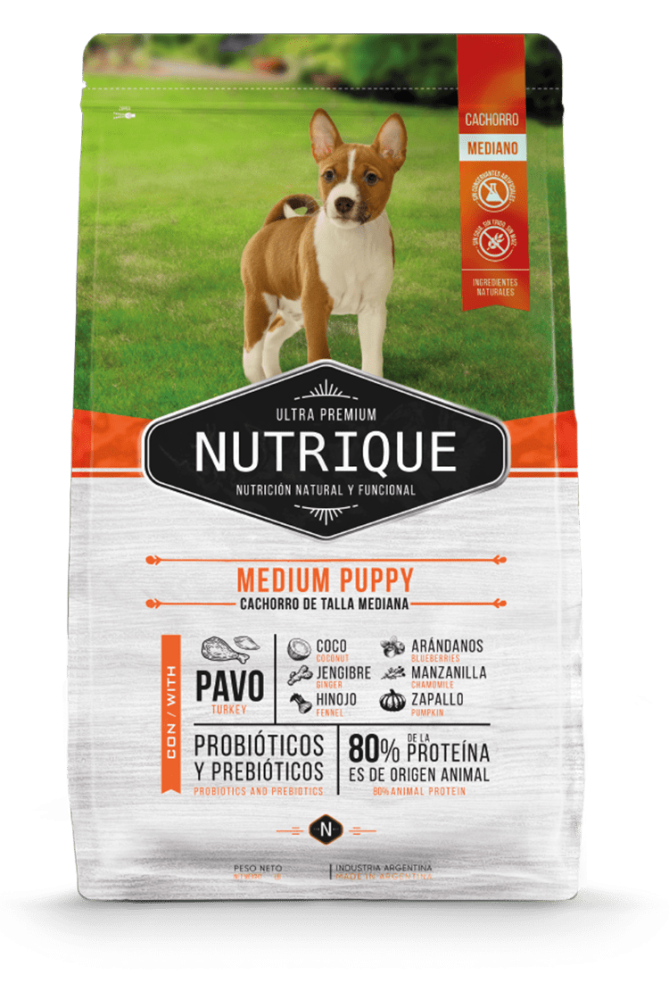 Виталкан Nutrique Medium Puppy, для щенков средних пород с индейкой и свининой