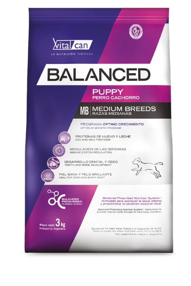 Виталкан Balanced Dog Puppy Medium Breed для щенков средних пород, курица