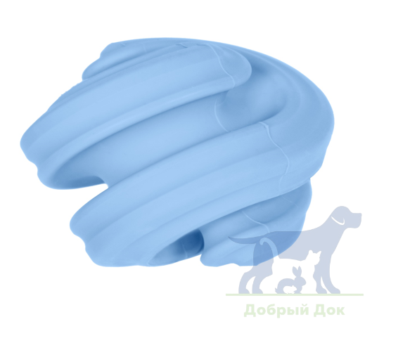 Игрушка интерактивная для собак из  натурального каучука Chewtastic Geometrics Geo-Hex, голубой 