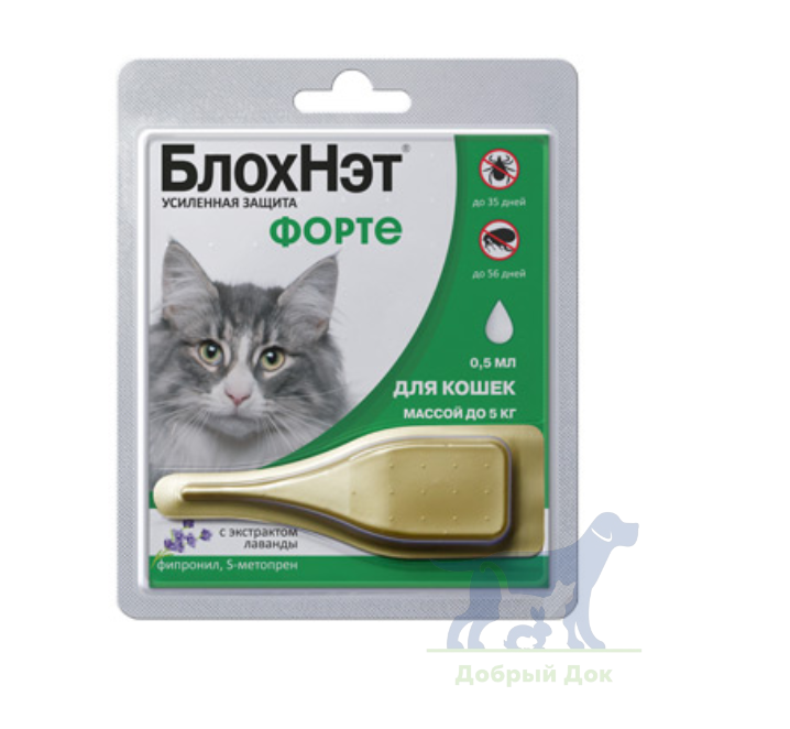 БлохНэт Форте, капли инсектоакарицидные для кошек
