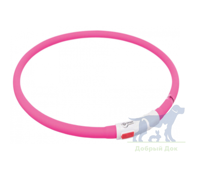 Ошейник светящийся, пластик, 45 см