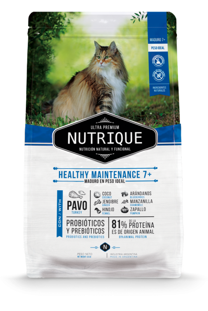 Виталкан Nutrique Cat Healthy Maintenance +7 для пожилых кошек (старше 7 лет), свинина-индейка-яйцо