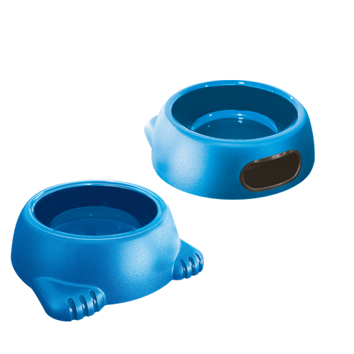 Миска Furacao для кошек пластиковая с антискользящим покрытием 260мл, цвет синий 01202