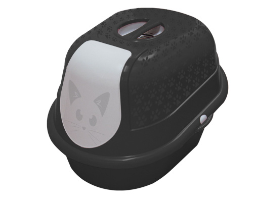 Туалет-домик Furacao для кошек, цвет черный  01431